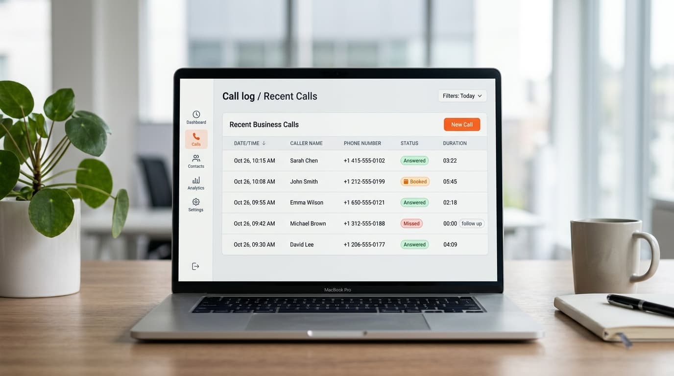 Every call logged and organized — nothing falls through the cracks